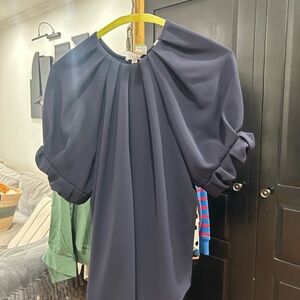 A.L.C. Midnight Blue Gathered Dress